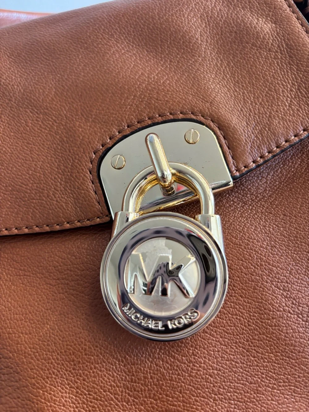 Michael Kors Cognac Leather Hamilton Satchel